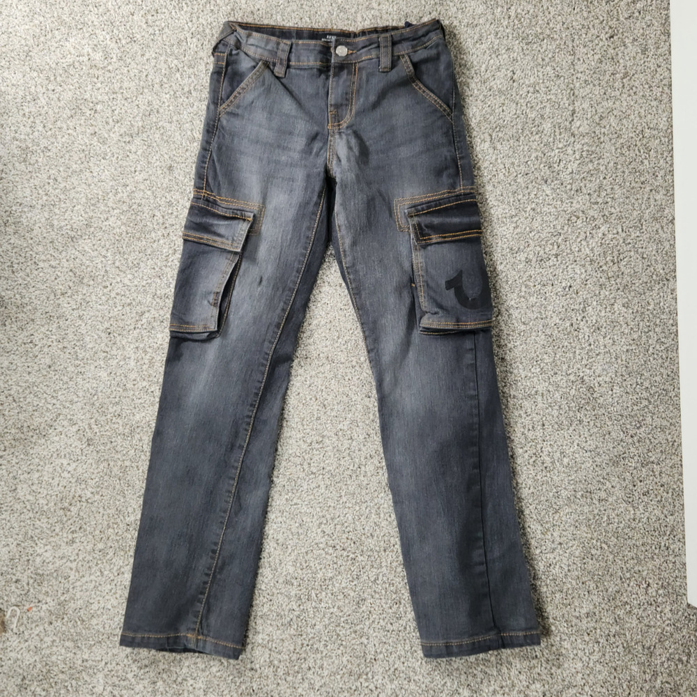 TRUE RELIGION CARGO JEANS SIZE 12 Unisex